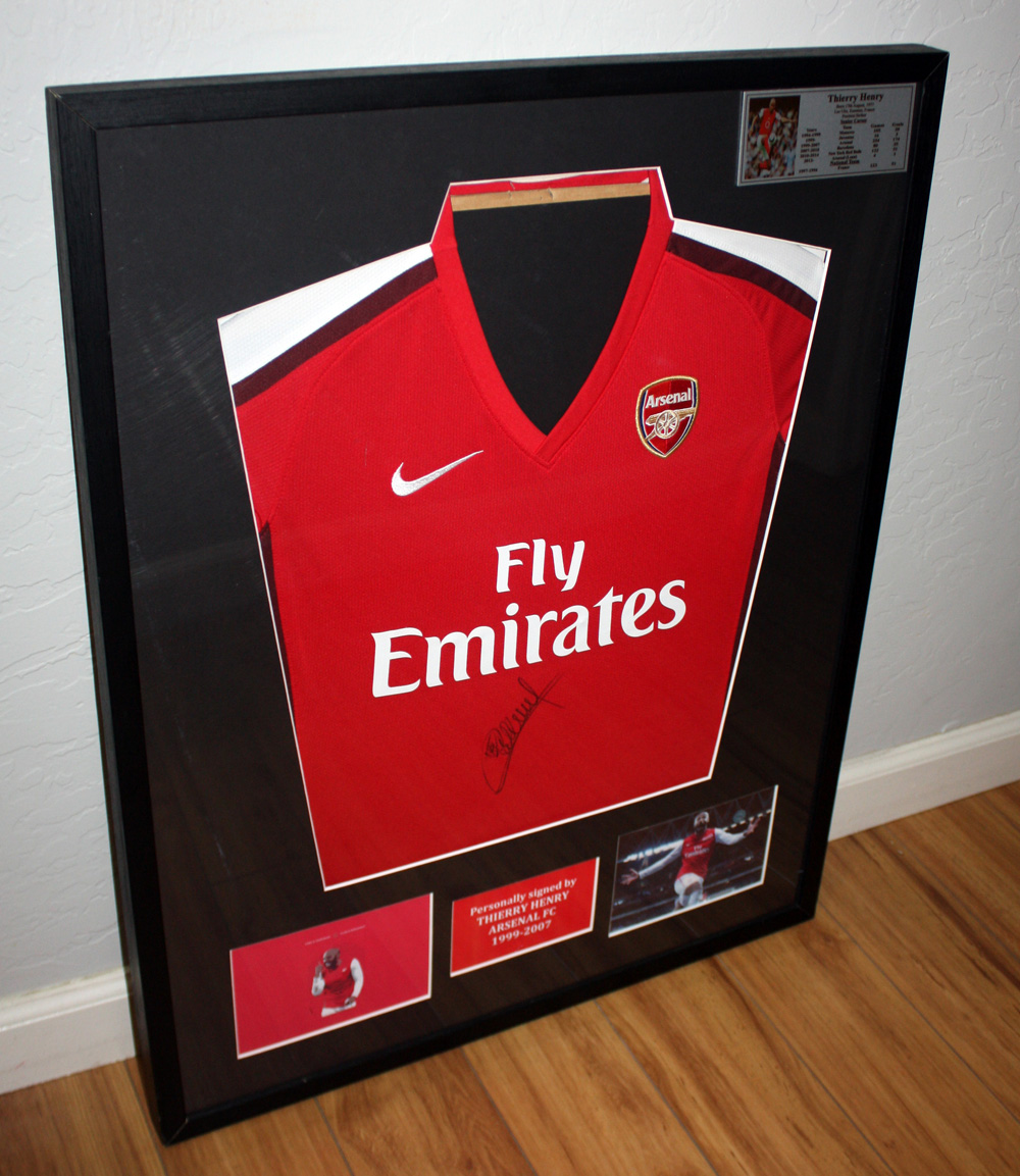 Thierry Henry Autographed Arsenal Framed Jersey – Museum-Quality Display