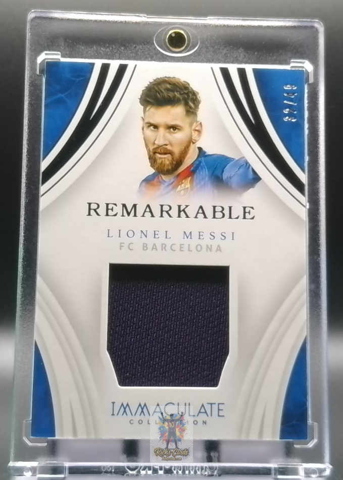 2017-18 Panini Immaculate Collection Soccer "Remarkable Memorabilia" Lionel Messi jersey patch card