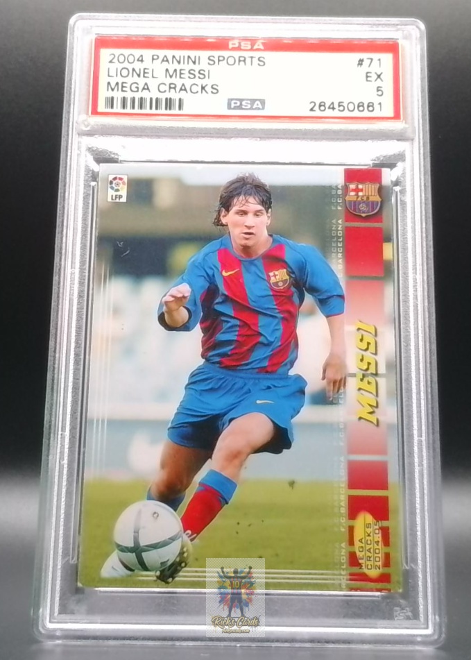 2004‑05 Panini Sports Mega Cracks #71bis Lionel Messi Rookie PSA 5