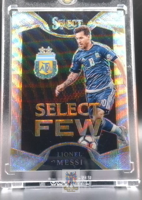   2016 Panini Lionel Messi card is from the Select - Select Few set, card #1, featuring Insert, Silver Prizm. Messi Cards 6