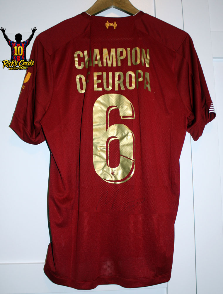 2020 Mohamed Salah Autographed Red Liverpool home shirt 