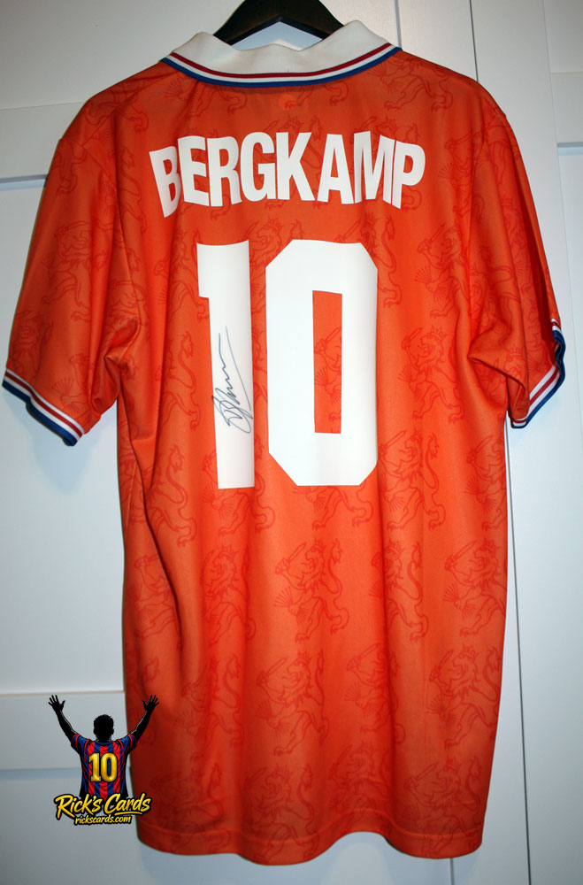 1994 Dennis Bergkamp Autographed Holland National Home Shirt 
