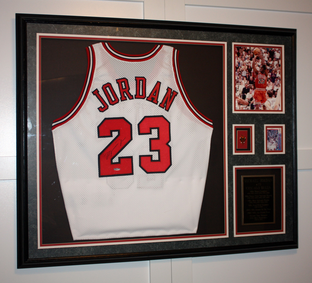 1994 Michael Jordan Autographed & Custom Framed Chicago Bulls Jersey Display